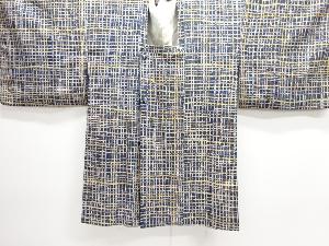 アンティーク　編目模様上代紬道行コート